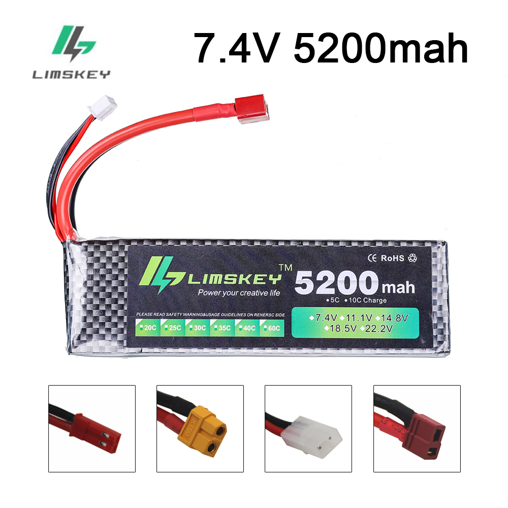 Hobby Rc Quadcopters - Baterai Limskey Power 7.4V 5200mAh 30C