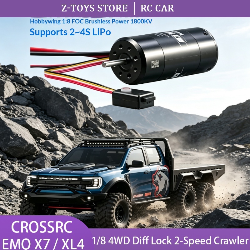 Rc Hobby Grade Crawler - CROSSRC EMO X7 XL4, Truk RC