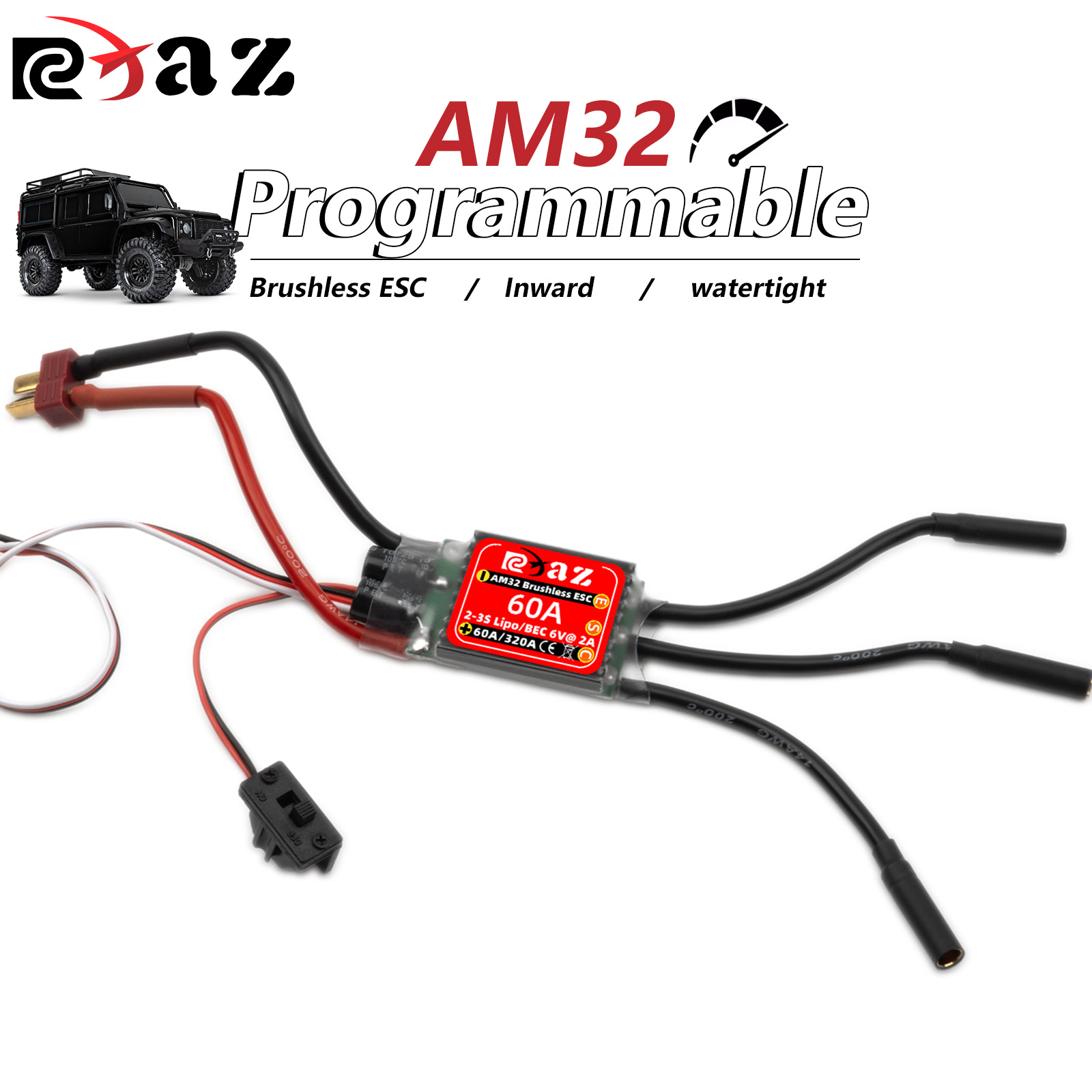 Esc Waterproof 60A - RCXAZ AM32 60A Pengendali Kecepatan Elektronik