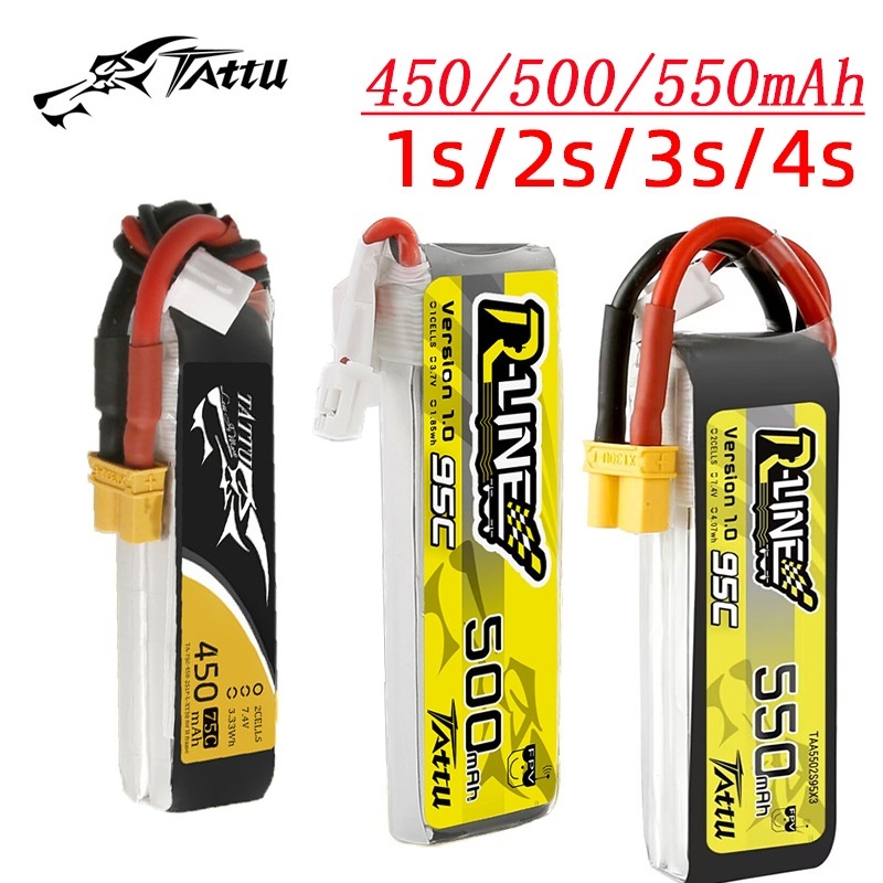 Lipo Battery 4S - 3 buah TATTU baru 450/500/550mAh 75/95C