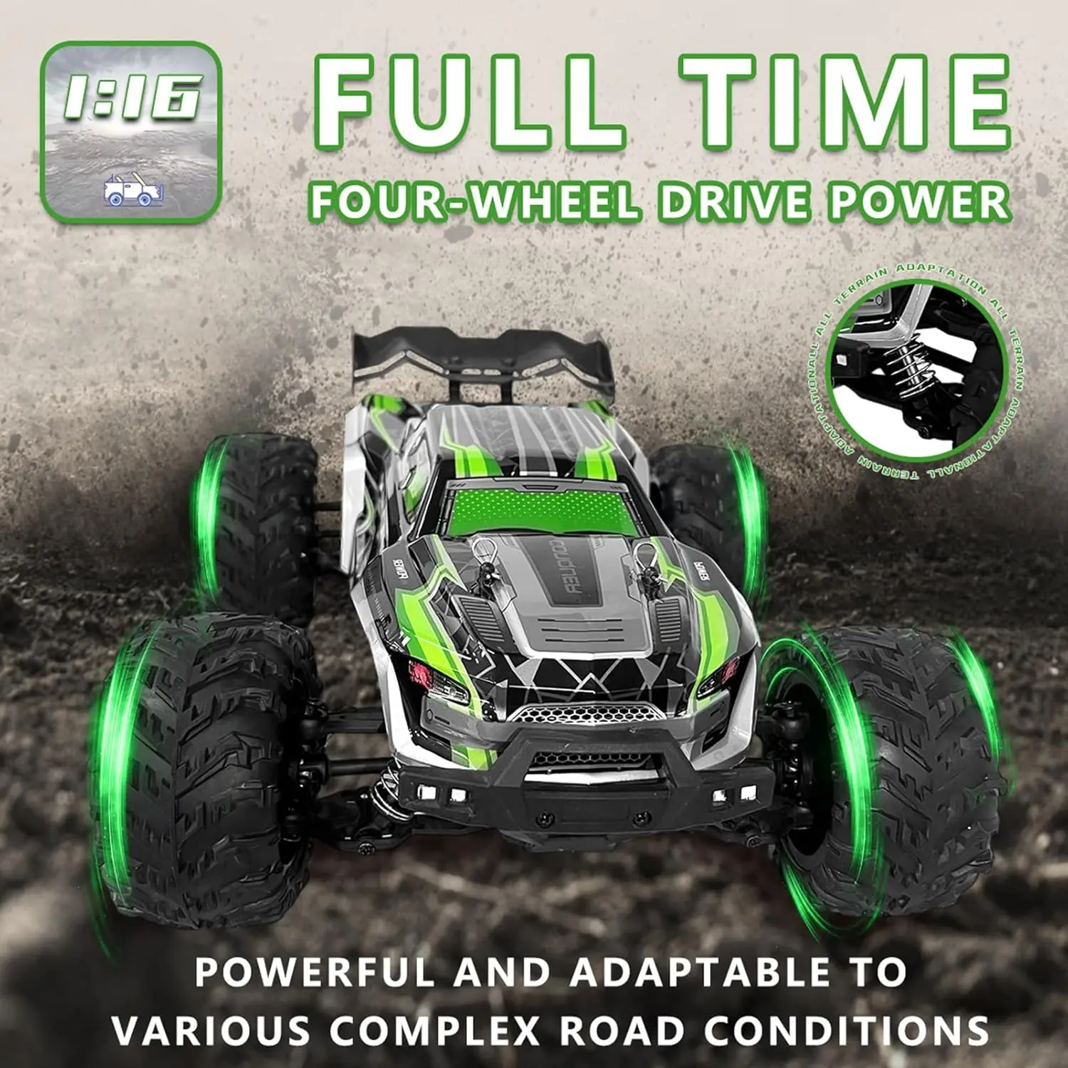 Rc Hobby France - Mobil RC 4WD (50km/jam): Lampu LED,