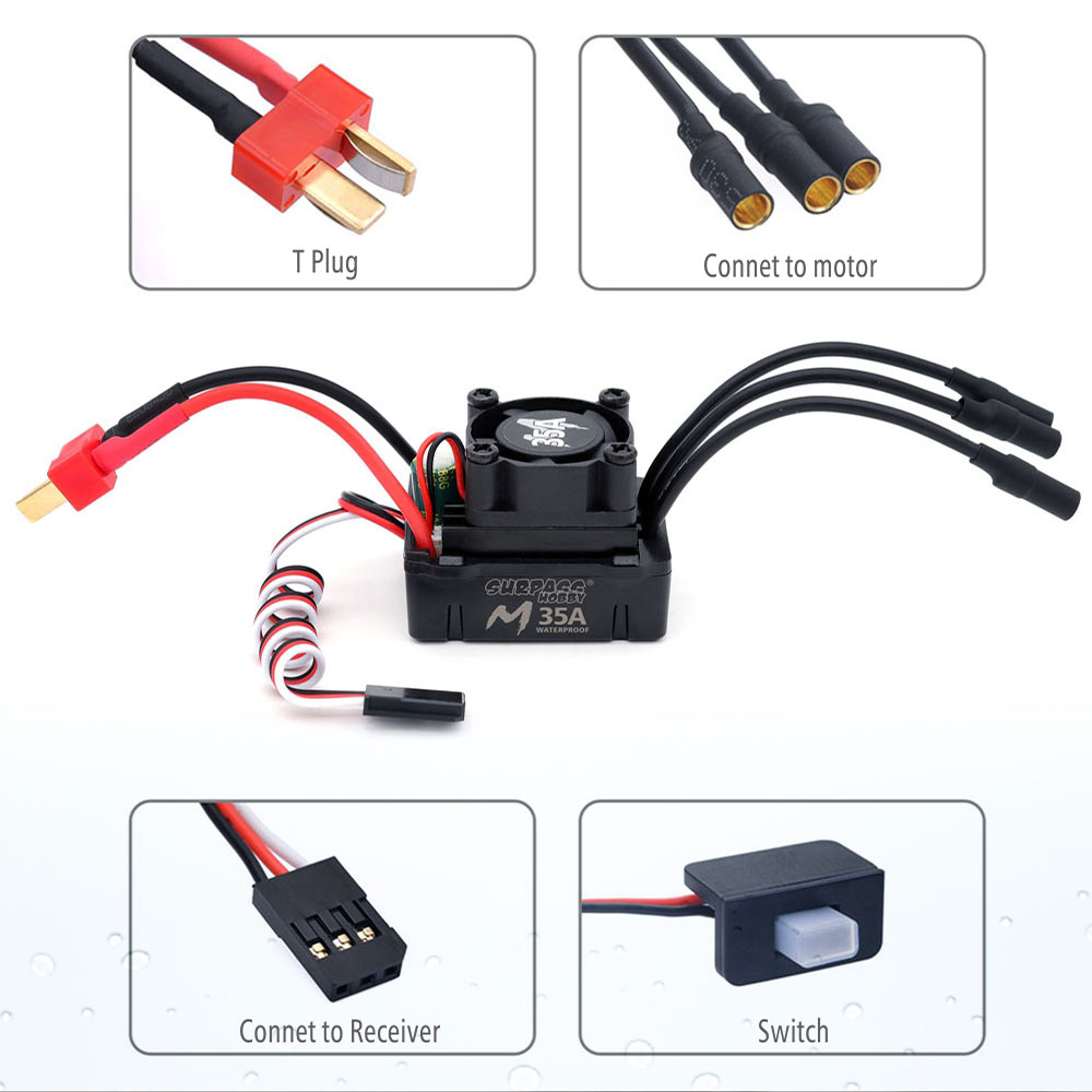 Esc Waterproof 60A - SURPASS HOBBY 60A 45A 35A Pengendali
