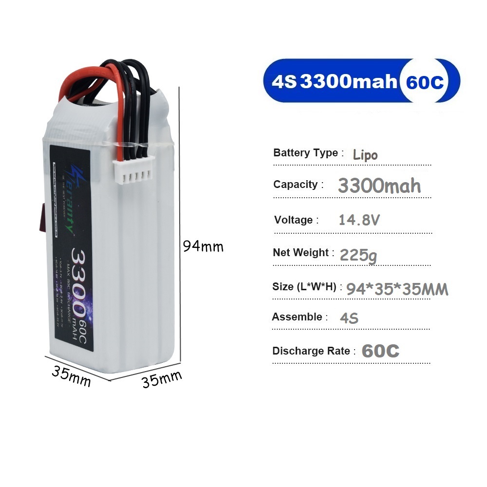 LiPo baterai isi ulang 4S 3300 - Lipo Battery 4S ulasan dan harga