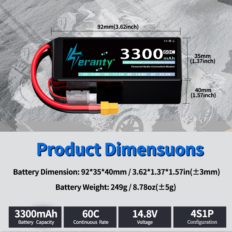 TERANTY 4S 3300mAh Baterai Lip - Lipo Battery 4S ulasan dan harga