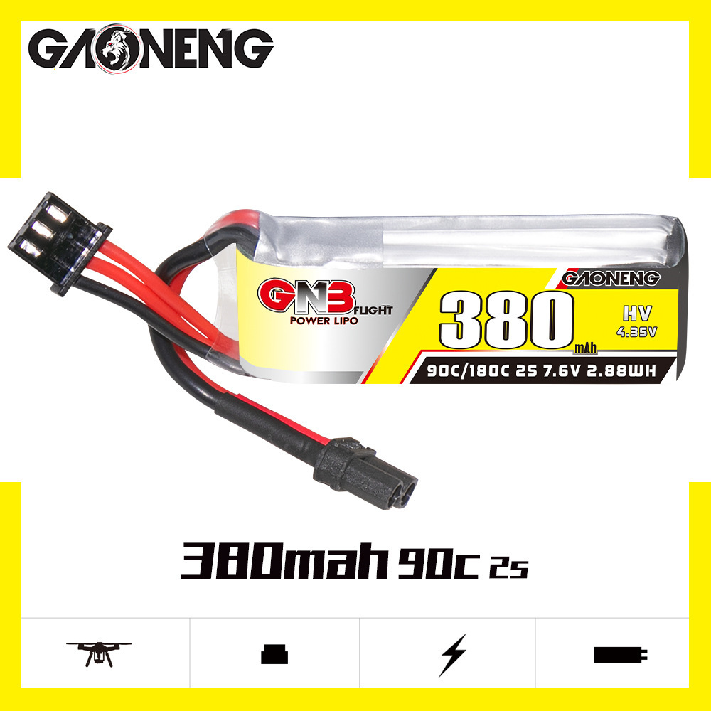 Baterai Lipo GNB 2S 7.6V 380mA - Hobby Rc Quadcopters ulasan dan harga
