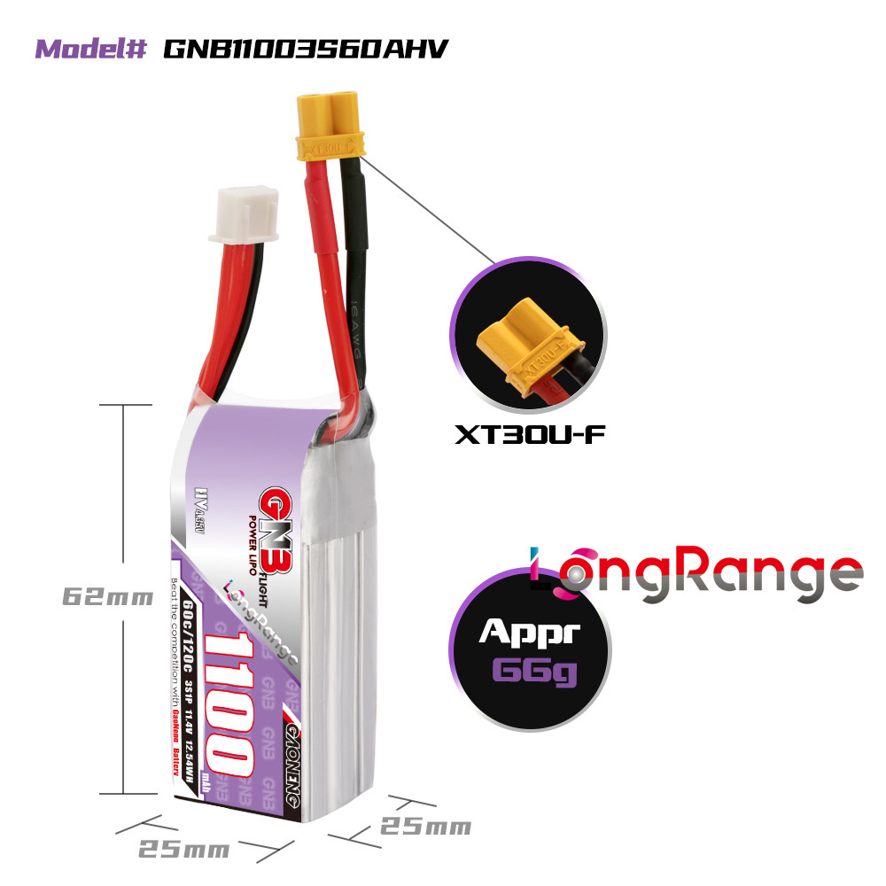 GNB Drone balap panjang, suku  - Lipo Battery 4S ulasan dan harga