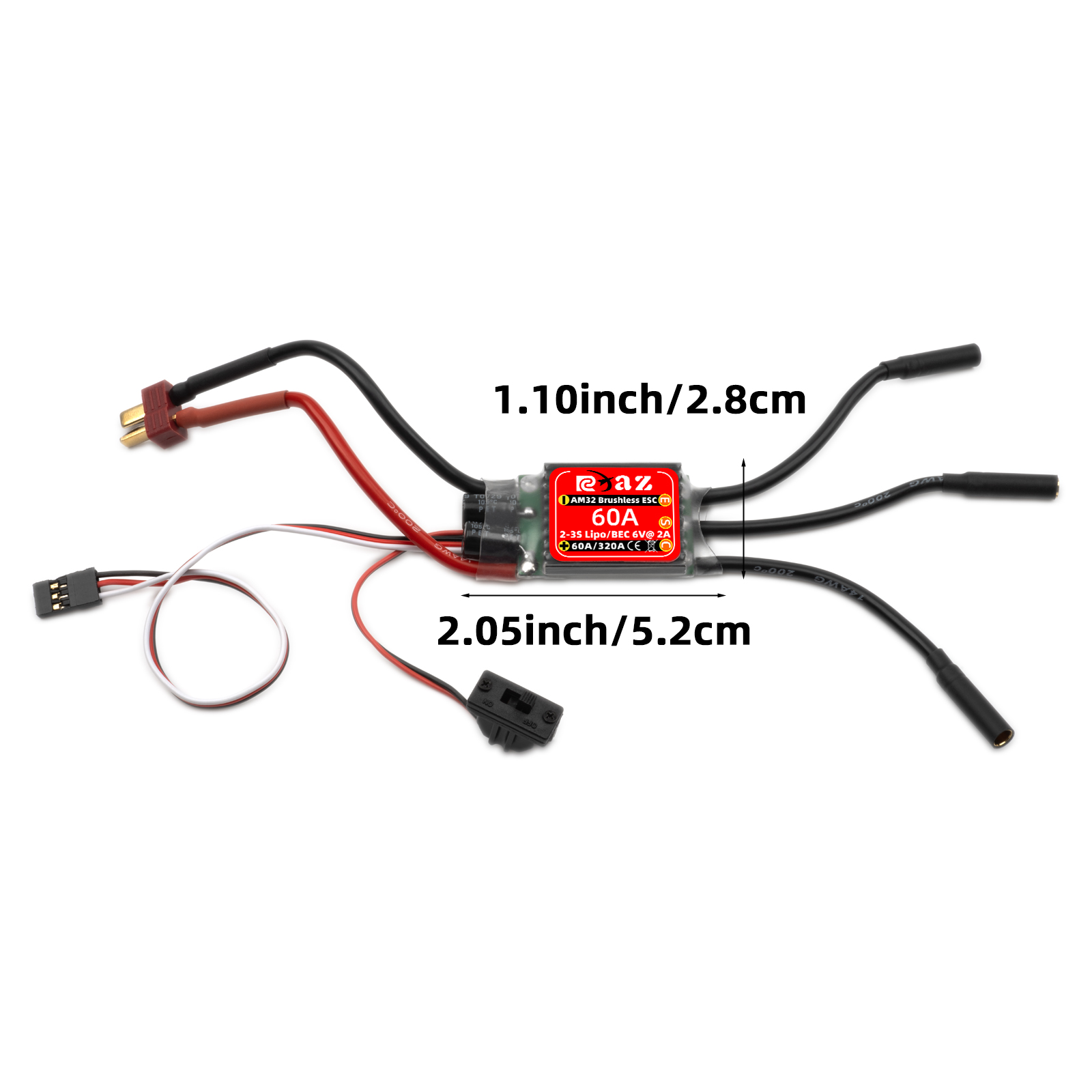 RCXAZ AM32 60A Pengendali Kece - Esc Waterproof 60A ulasan dan harga
